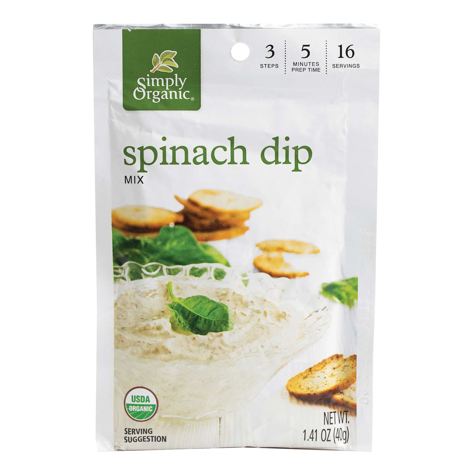 Simply Organic Spinach Dip Mix 1.41 oz.
