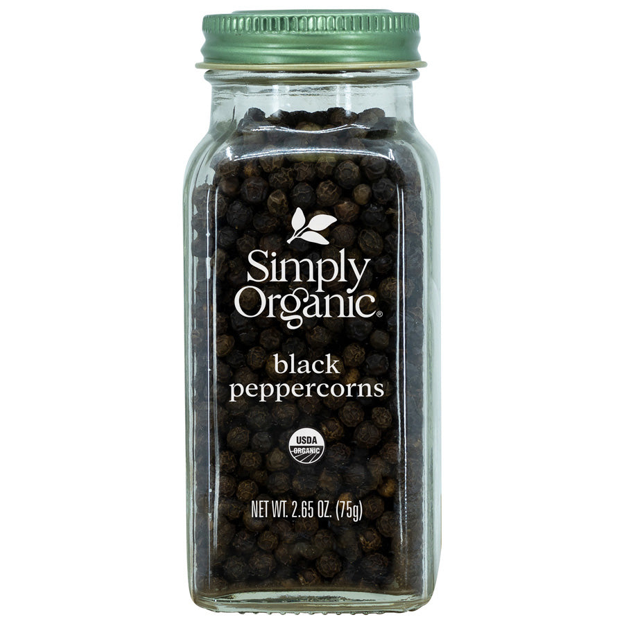 Simply Organic Whole Black Peppercorns 2.65 oz.