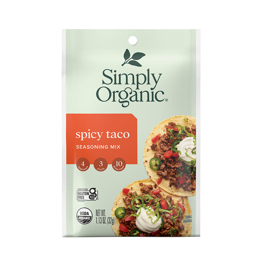 Simply Organic Spicy Taco Seasoning Mix 1.13 oz.
