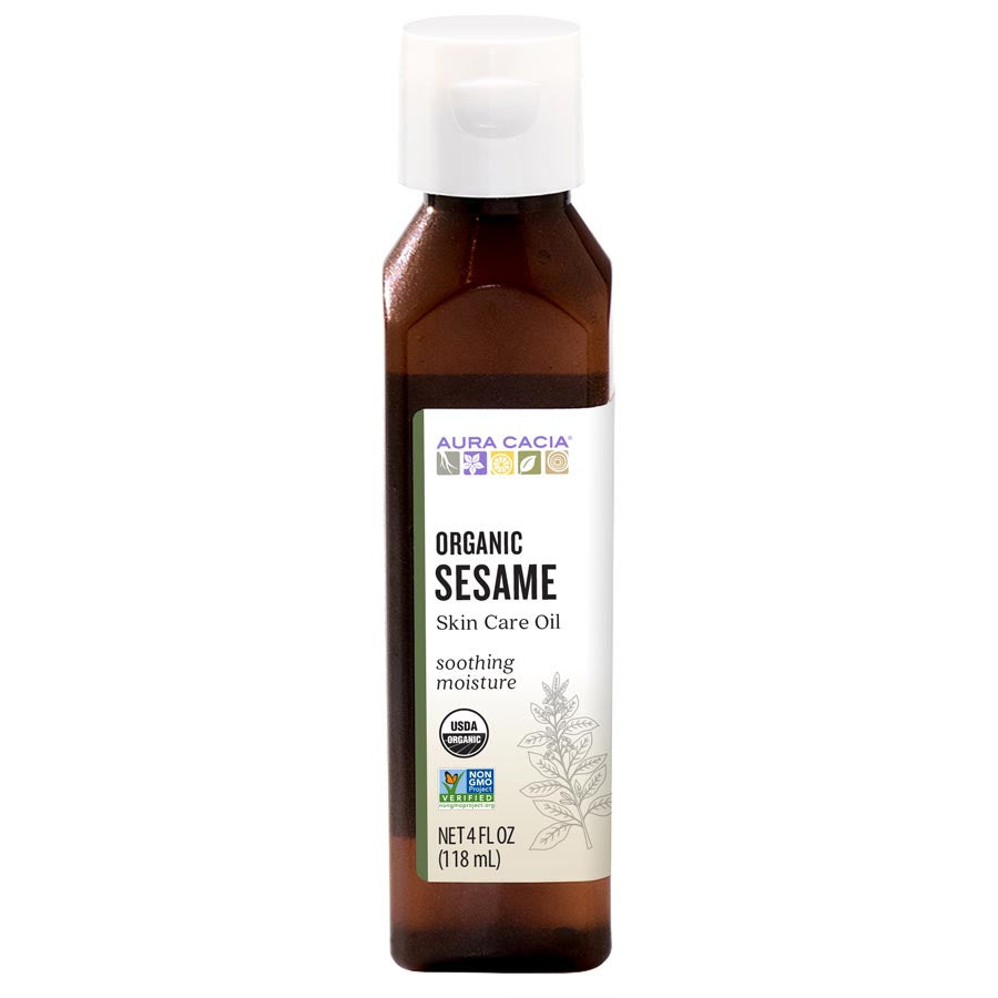 Aura Cacia Organic Sesame Skin Care Oil 4 fl. oz.