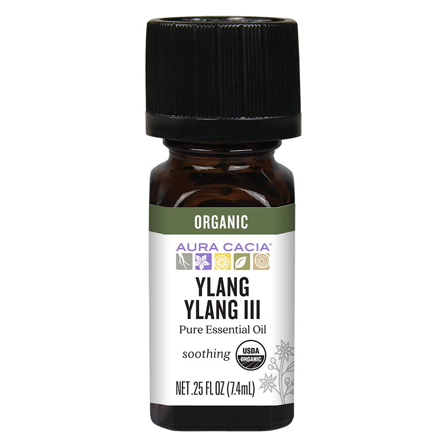 Aura Cacia Organic Ylang Ylang III Essential Oil 0.25 fl. oz.