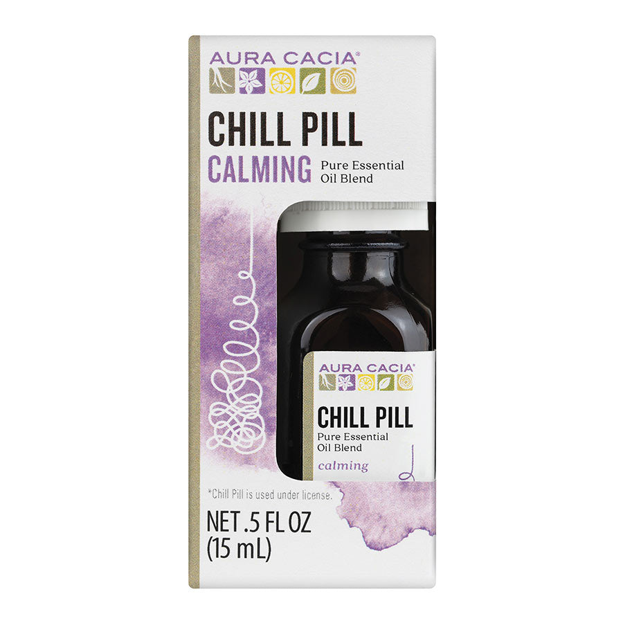 Aura Cacia Chill Pill Essential Oil Blend, Boxed 0.5 fl oz