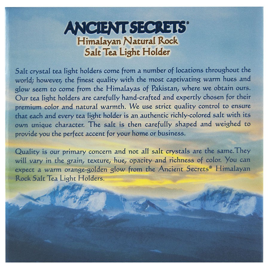 Ancient Secrets Medium Himalayan Rock Salt Tea Light Holder Medium 3-5 lbs.