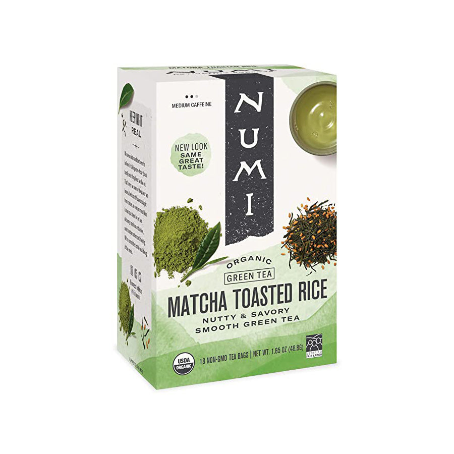 Numi Tea Matcha Toasted Rice Green Tea 18 Tea Bags