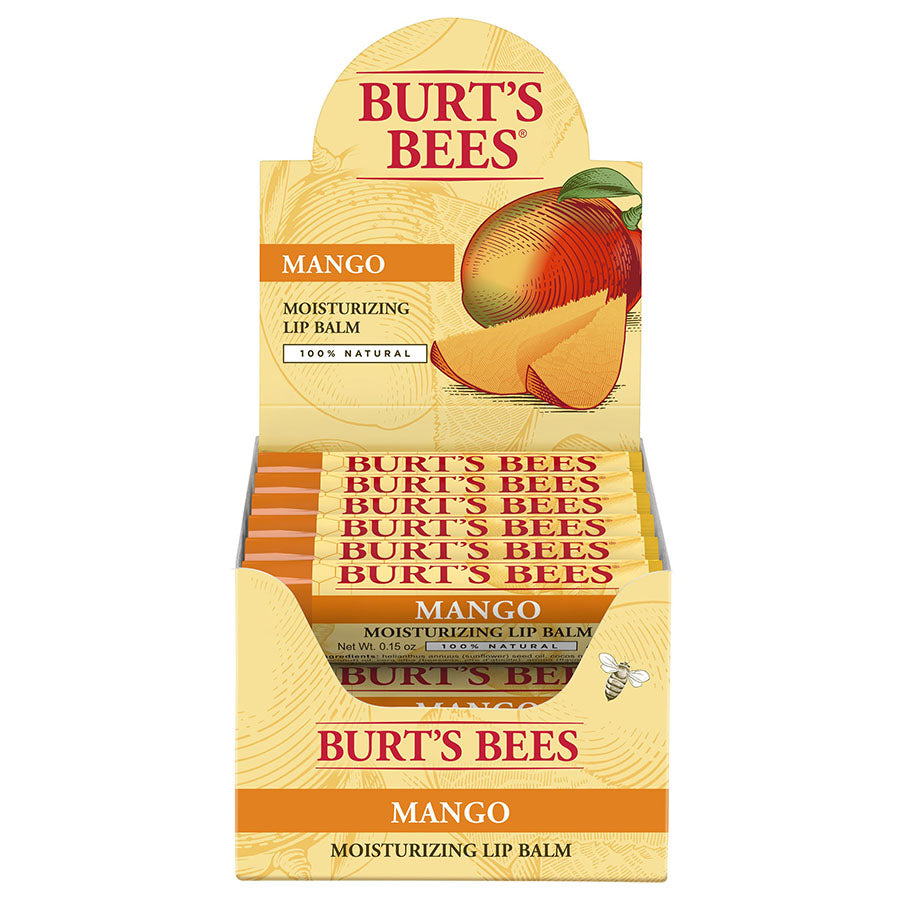 Burt's Bees 12-Piece Mango Butter Lip Balm Display