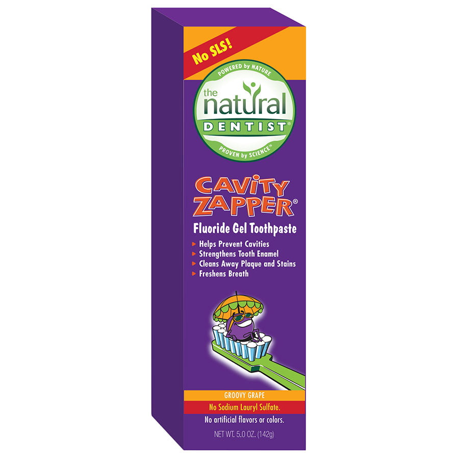 The Natural Dentist Grape Cavity Zapper Fluoride Gel Toothpaste