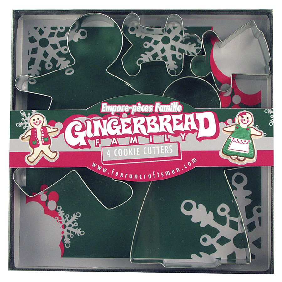4-Piece Gingerbread Family Cookie Cutter Set
