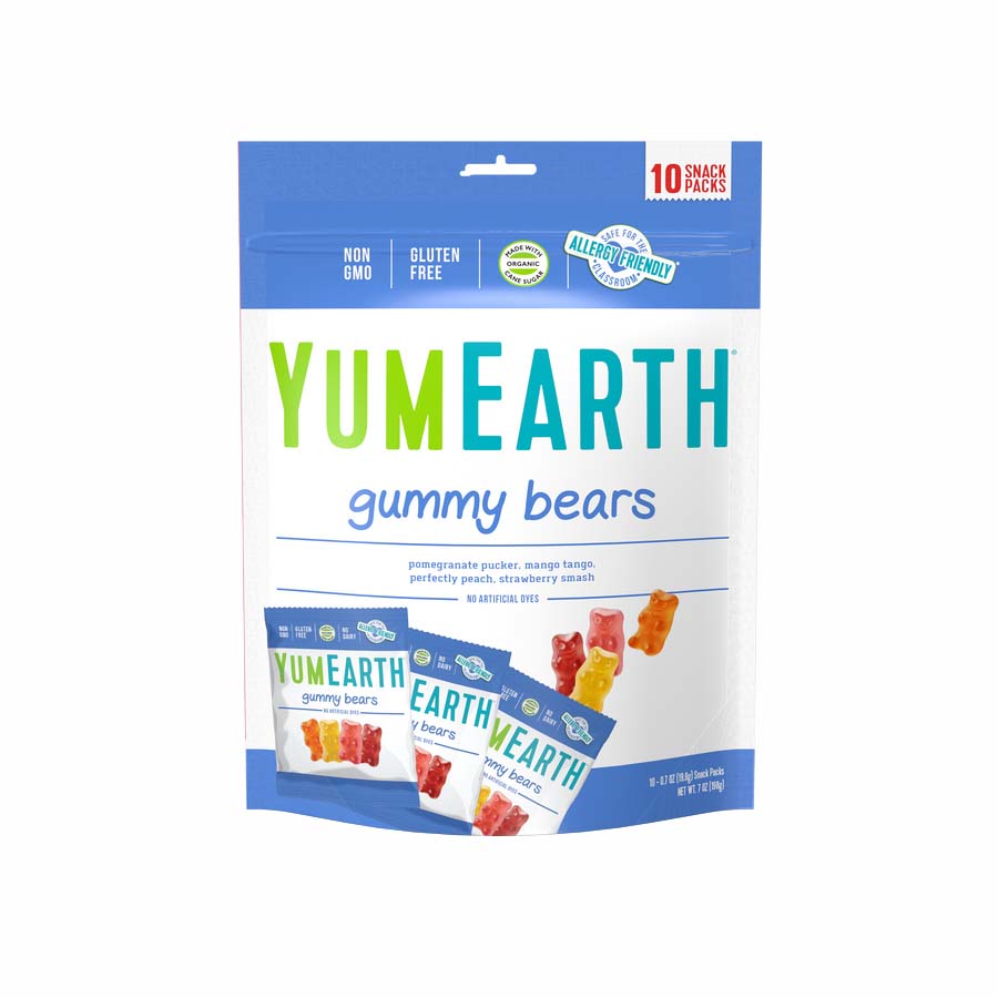 YumEarth Organic Gummy Bears Family Size 10 (0.7 oz.) packs