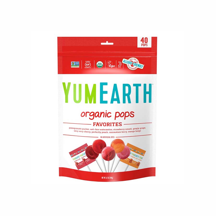 YumEarth Assorted Flavor Organic Lollipops 40 count
