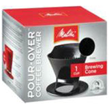 Melitta Black Pour-Over Coffee Brewer Cone 1 cup