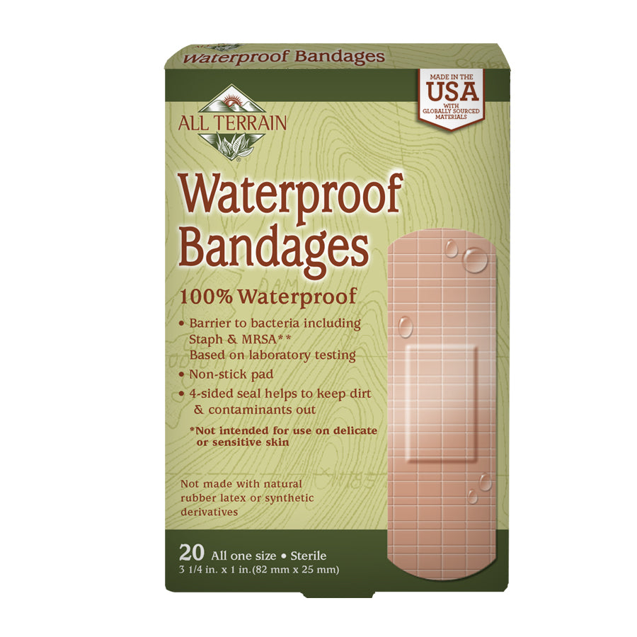 All Terrain 1" Waterproof Bandages 20 (3 1/4" x 1") count