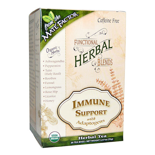 Mate Factor Immune Support with Adaptogens Herbal Tea Blend 20 tea bags