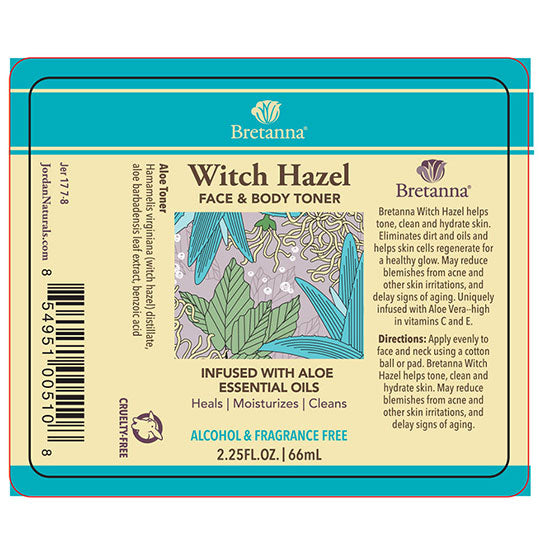 Bretanna Fragrance-Free Aloe Witch Hazel 2.25 fl. oz.