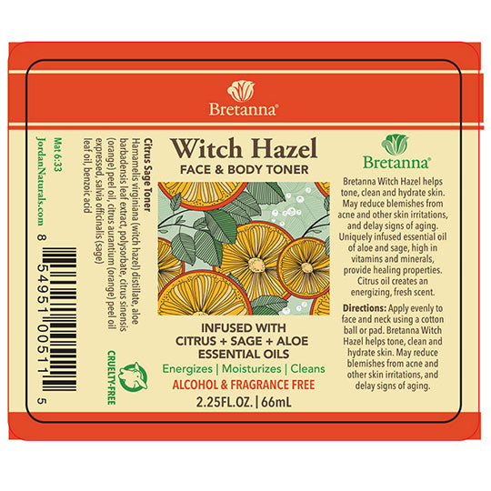 Bretanna Citrus Sage Witch Hazel 2.25 fl. oz.