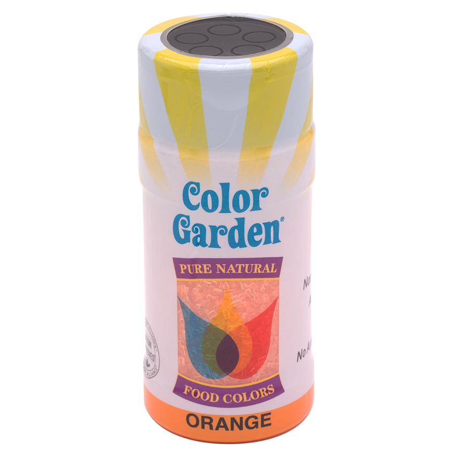 Color Garden Orange Natural Sugar Crystals 3 oz.