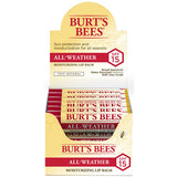Burt's Bees All Weather Lip Balm Display 12 (0.15 oz.) tubes
