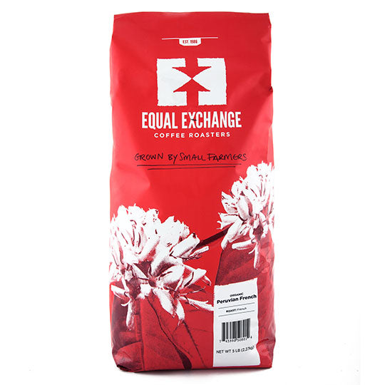 Equal Exchange Organic Coffee Peru French Roast Whole Bean Coffee 5 lb.