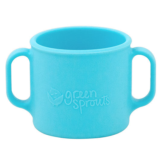 Green Sprouts Aqua Silicone Learning Cup 7 oz.