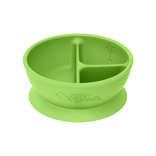 Green Sprouts Feeding Green 3-Section Suctioned Learning Bowl