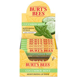 Burt's Bees Cucumber Mint Lip Balm Display 12 (0.15 oz.) tubes