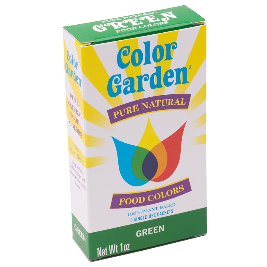 Color Garden Green Natural Food Color 5 (6g) packets