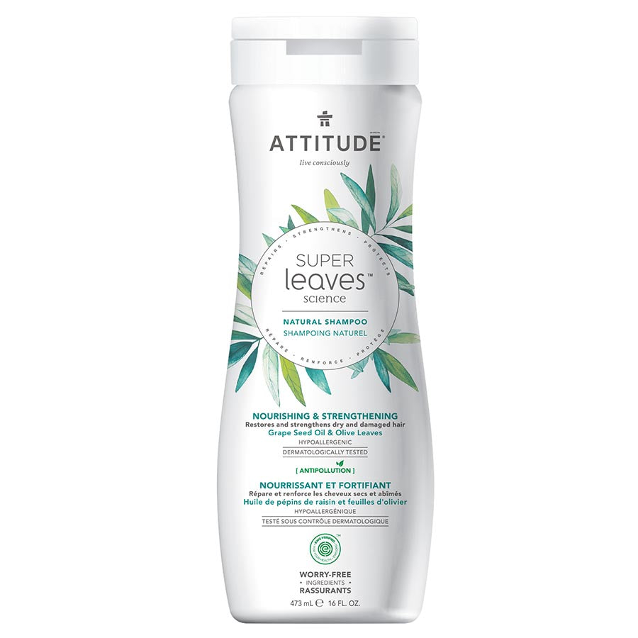 Attitude Grapeseed Oil & Olive Leaves Nourishing & Strengthening Shampoo 16 fl. oz.