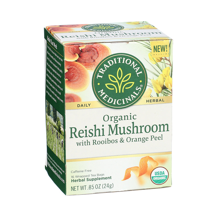 Traditional Medicinals Reishi Mushroom with Rooibos & Orange Tea 16 tea bags