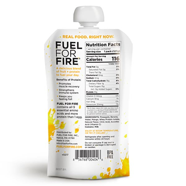 Fuel for Fire Tropical Portable Protein Smoothie 4.5 oz.