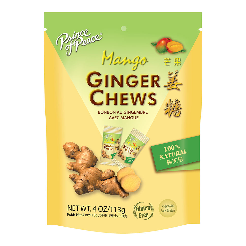 Prince of Peace Mango Ginger Chews 4 oz. bag