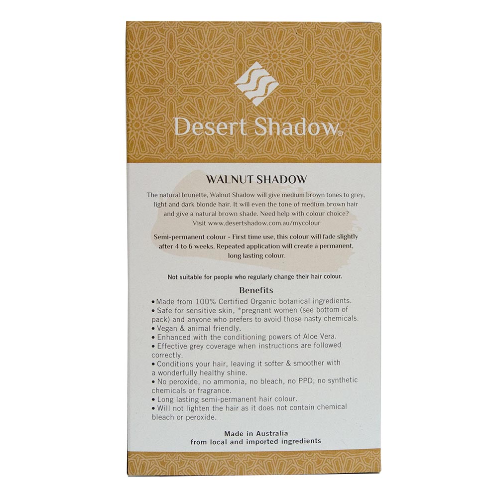 Desert Shadow Walnut Shadow Medium Natural Brown Organic Hair Color 3.5 oz.