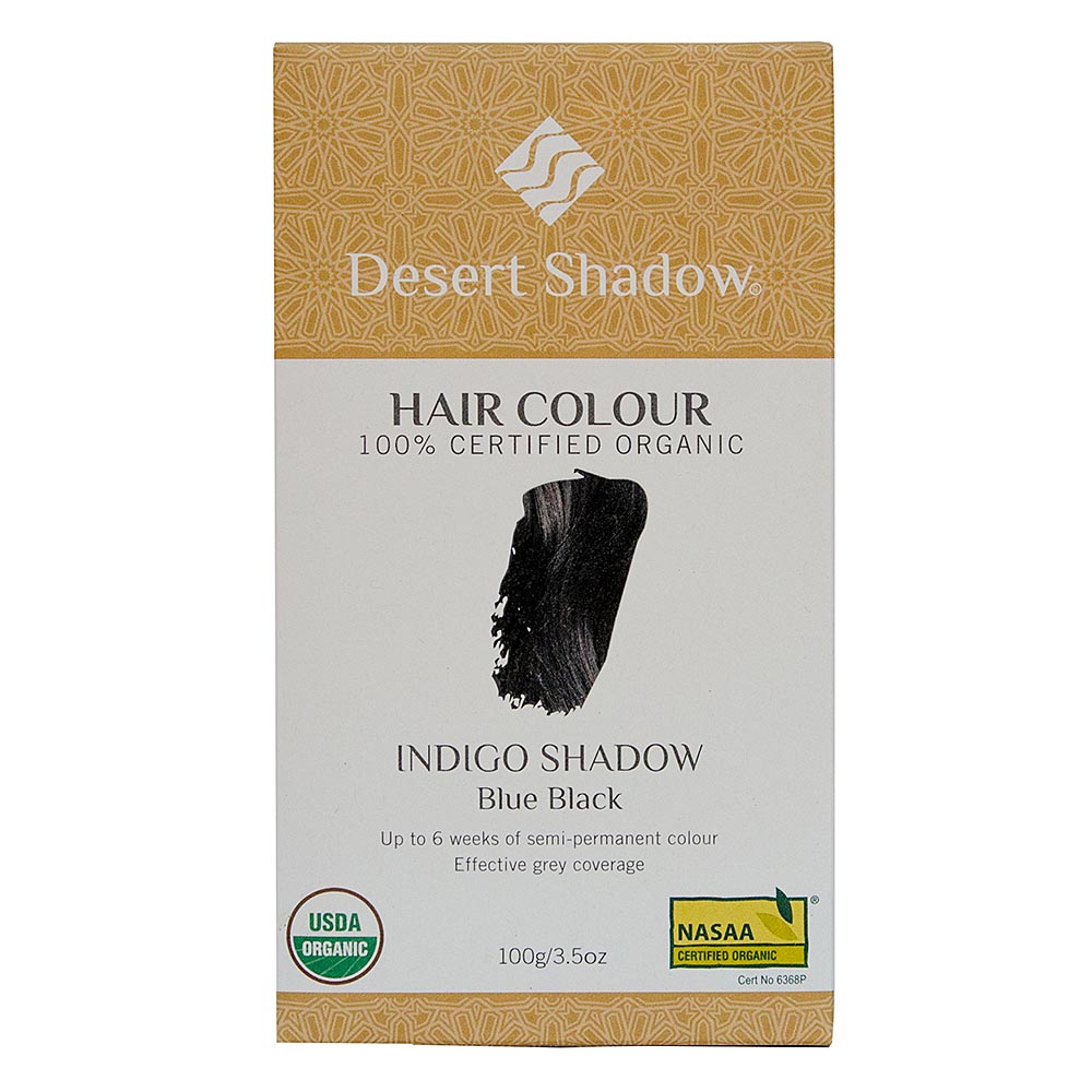 Desert Shadow Indigo Shadow Blue Black Organic Hair Color 3.5 oz.