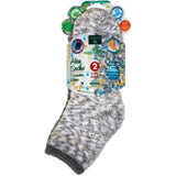 Earth Therapeutics Foot Therapy Aloe Socks, Grey 2 pack
