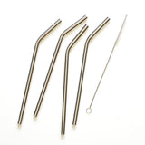 Greener Things Angled Stainless Steel Straws 4 pack
