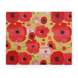 Z Wraps Small Reusable Beeswax Wrap Painted Poppies Print 8 x 8