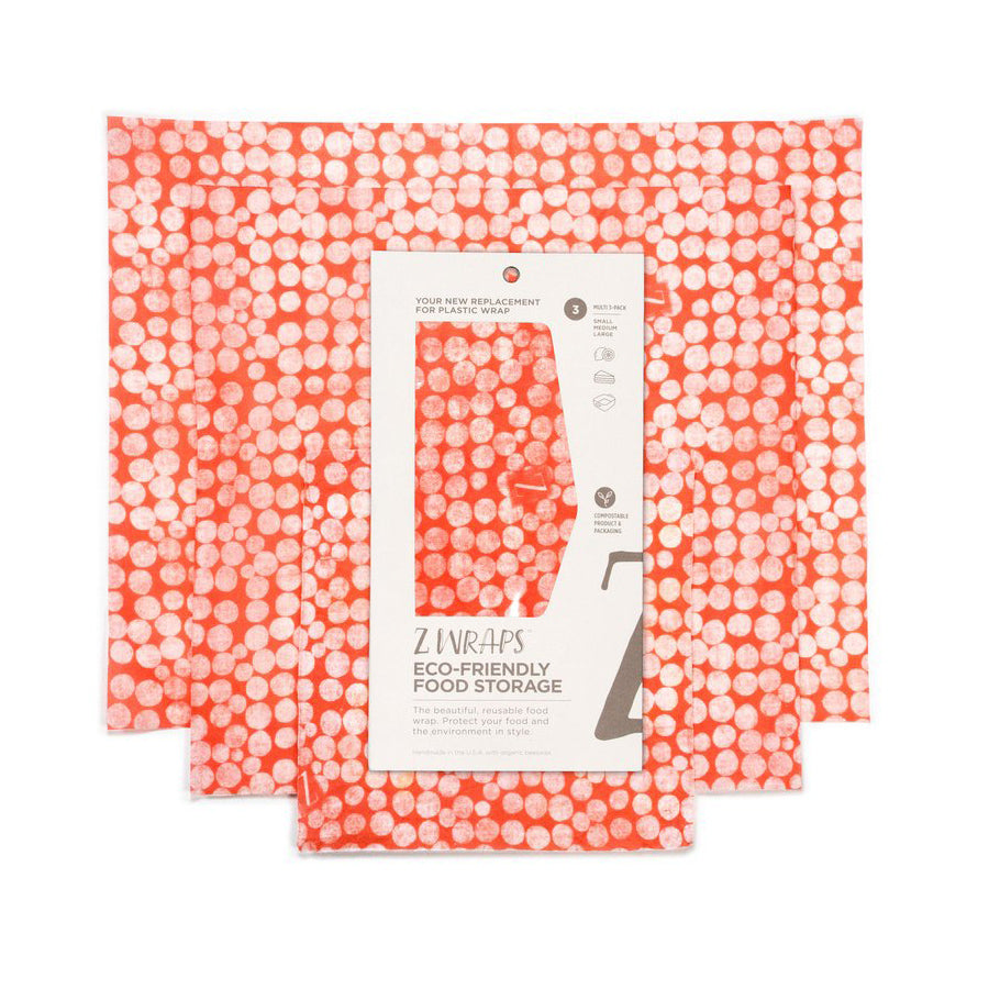 Z Wraps 3-Pack Beeswax Wrap, Connect the Dots Print