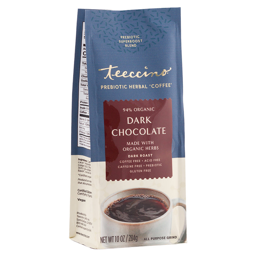 Teeccino Dark Chocolate Herbal Coffee 10 oz