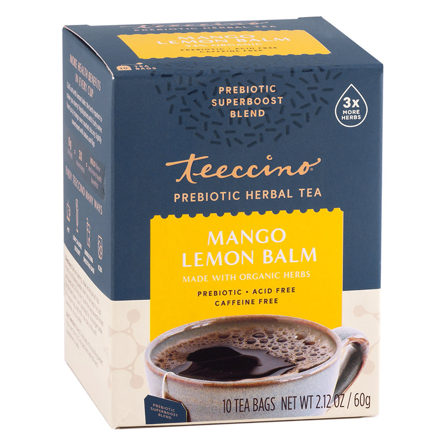 Teeccino Mango Lemon Balm Probiotic Tea 10 Bags