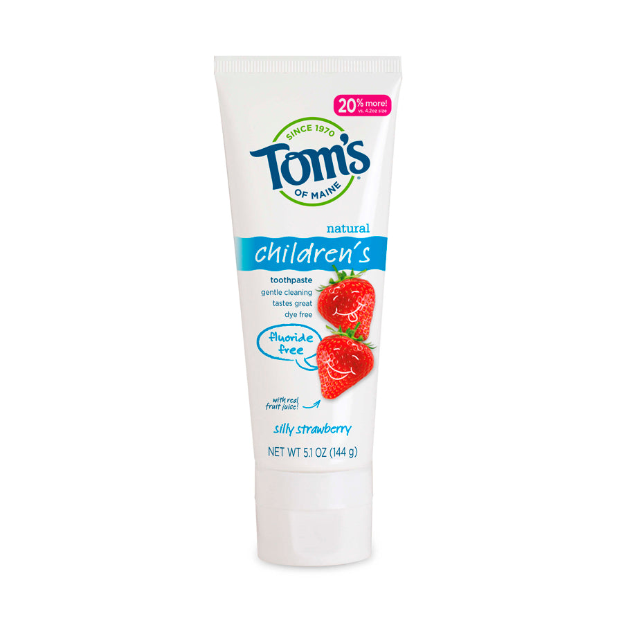 Tom's of Maine Silly Strawberry Fluoride Free Toothpaste 5.1 oz