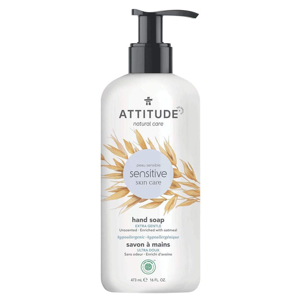 Attitude Sensitive Skin Hand Soap Fragrance Free 16 fl oz