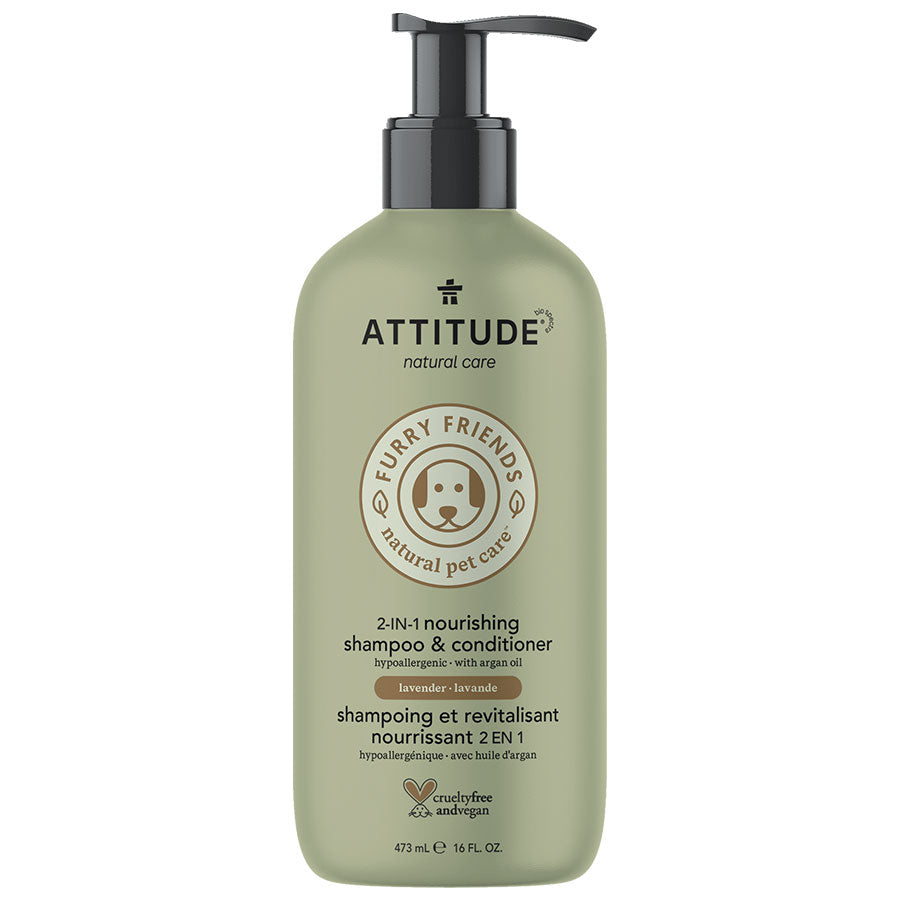 Attitude 2-in-1 Nourishing Lavender Pet Shampoo & Conditioner 16 fl. oz. 