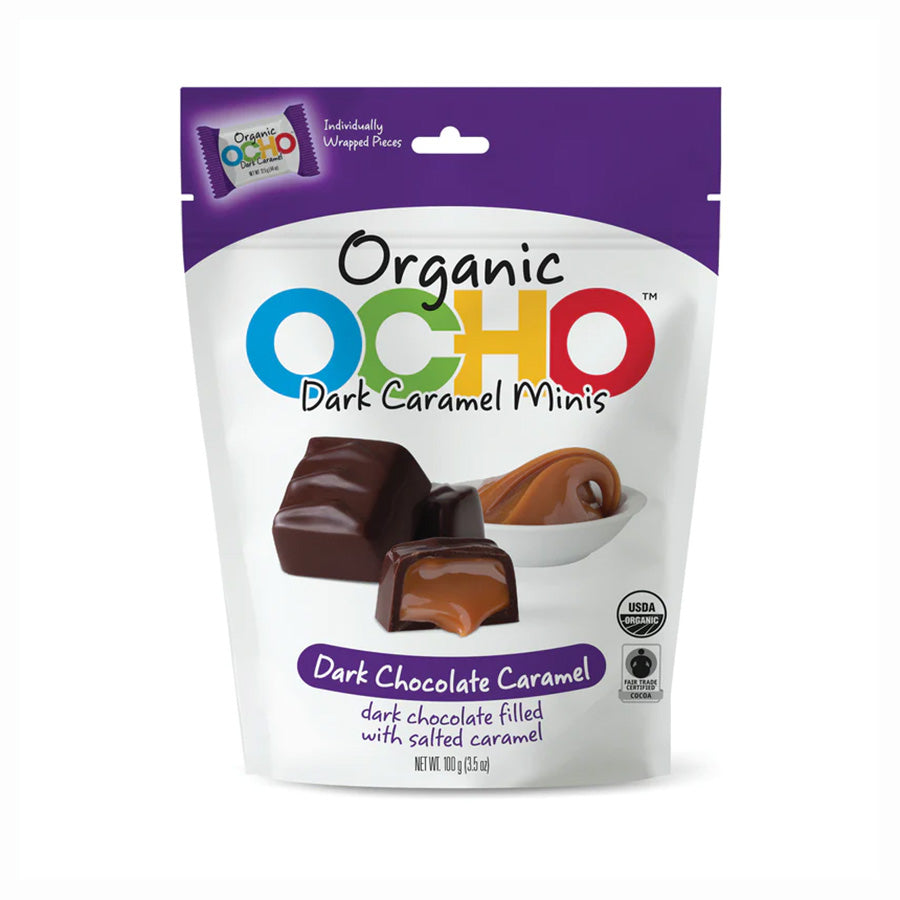 OCHO Candy Dark Chocolate Caramel 3.5 oz.