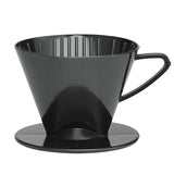 Fino Black Plastic Pour-Over Coffee Filter Cone