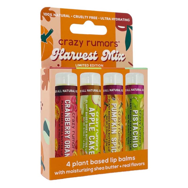 Crazy Rumors Harvest Mix Lip Balms 4 pack