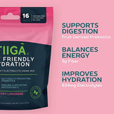 Tiiga Raspberry Lemonade Gut Friendly Hydration 6 (0.4 oz.) packs